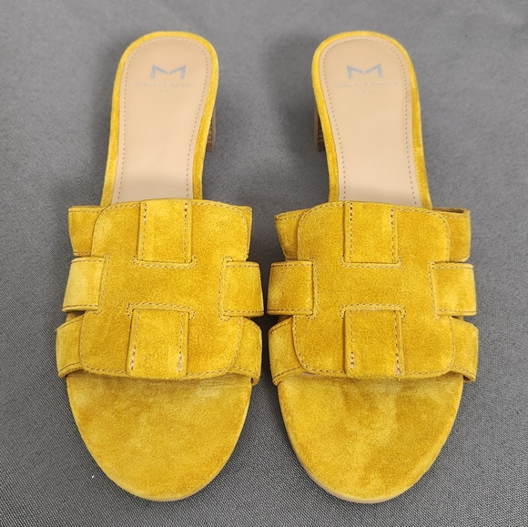 Marc Fisher LTD Debora Round Toe Women's Shoes/Heels Yellow Suede Size 8 - Picture 8 of 8